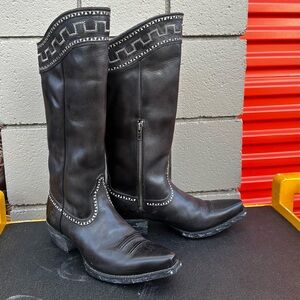 Ariat SAHARA Western Boots Women’s Black Knee High Tall Size 9.5 B